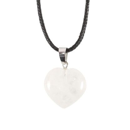 Clear quartz healing crystal heart necklace, featuring a natural clear quartz stone known for its powerful healing and energy-clearing properties. This elegant heart-shaped pendant is designed to promote clarity, amplify positive energy, and support emotional healing. Ideal for those seeking balance and spiritual growth, this necklace makes a meaningful gift for anyone interested in crystal healing and holistic well-being.