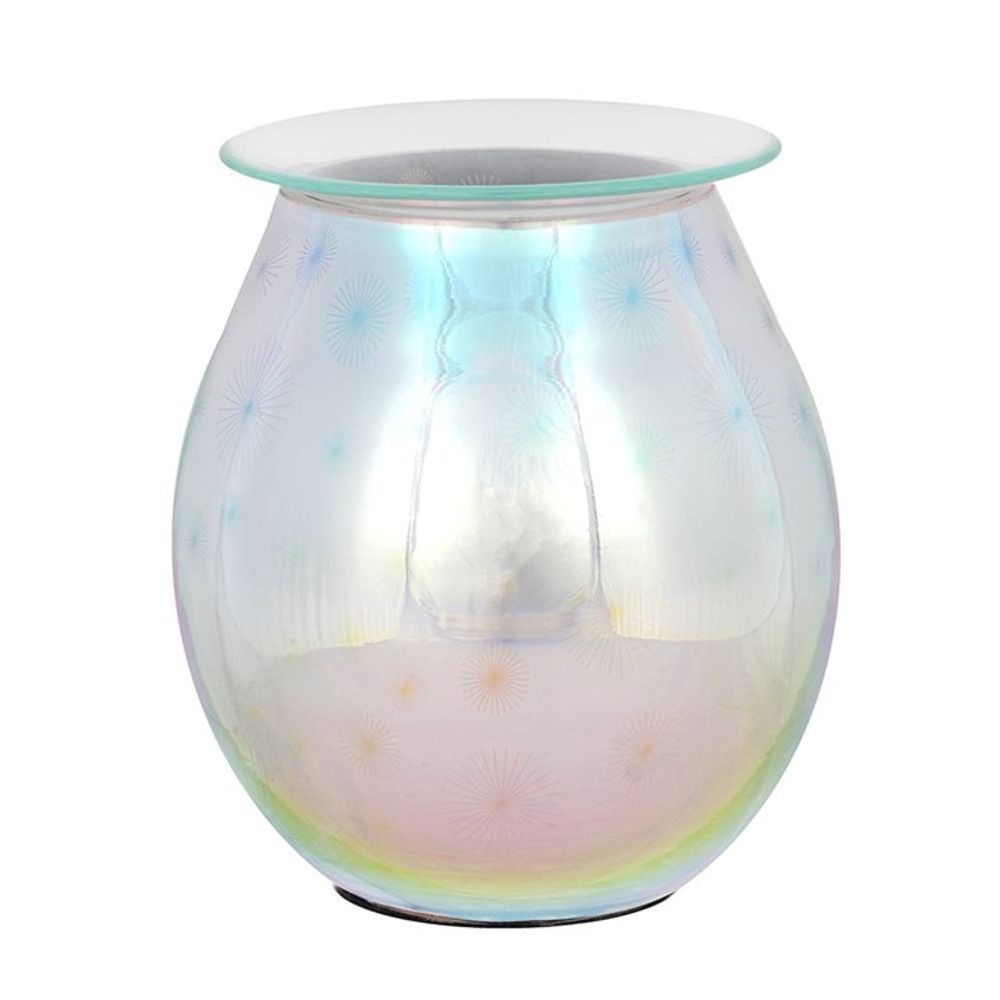 3D Rainbow Starburst Light-Up Electric Oil Burner - a stylish and functional aromatherapy lamp with vibrant floral designs, perfect for enhancing ambiance and diffusing essential oils, available at Empathic Embrace.