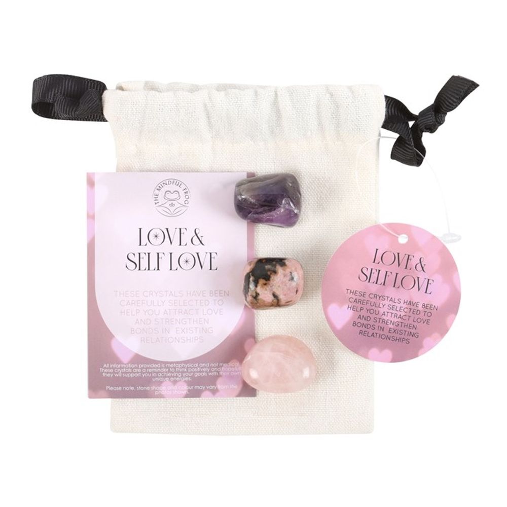 Love &amp; Self-Love Healing Crystal Set - a curated collection of crystals, including rose quartz, designed to promote self-love, emotional healing, and positive energy,