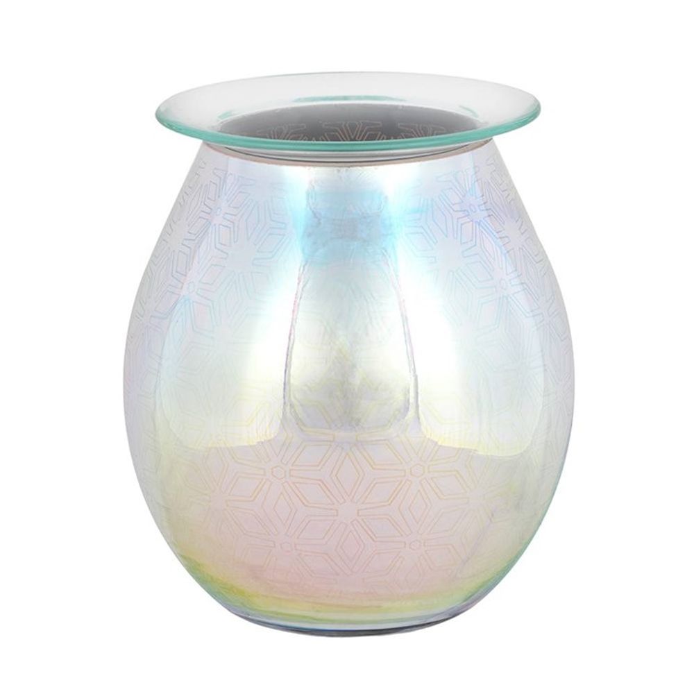 3D Geometric Flower Light-Up Electric Oil Burner - a stylish and functional aromatherapy lamp with vibrant floral designs, perfect for enhancing ambiance and diffusing essential oils, available at Empathic Embrace.