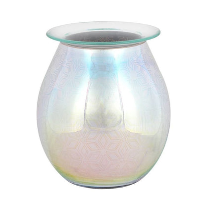 3D Geometric Flower Light-Up Electric Oil Burner - a stylish and functional aromatherapy lamp with vibrant floral designs, perfect for enhancing ambiance and diffusing essential oils, available at Empathic Embrace.